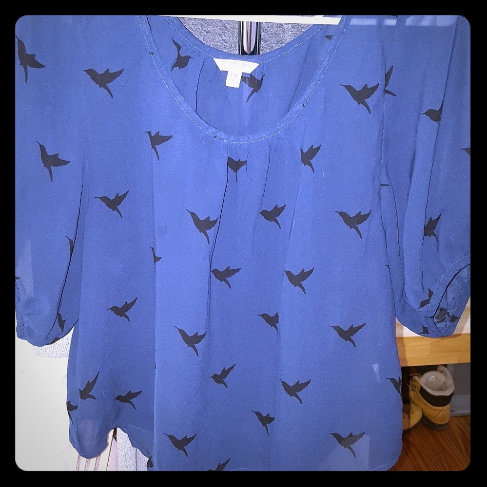 American Eagle sheer blouse size large